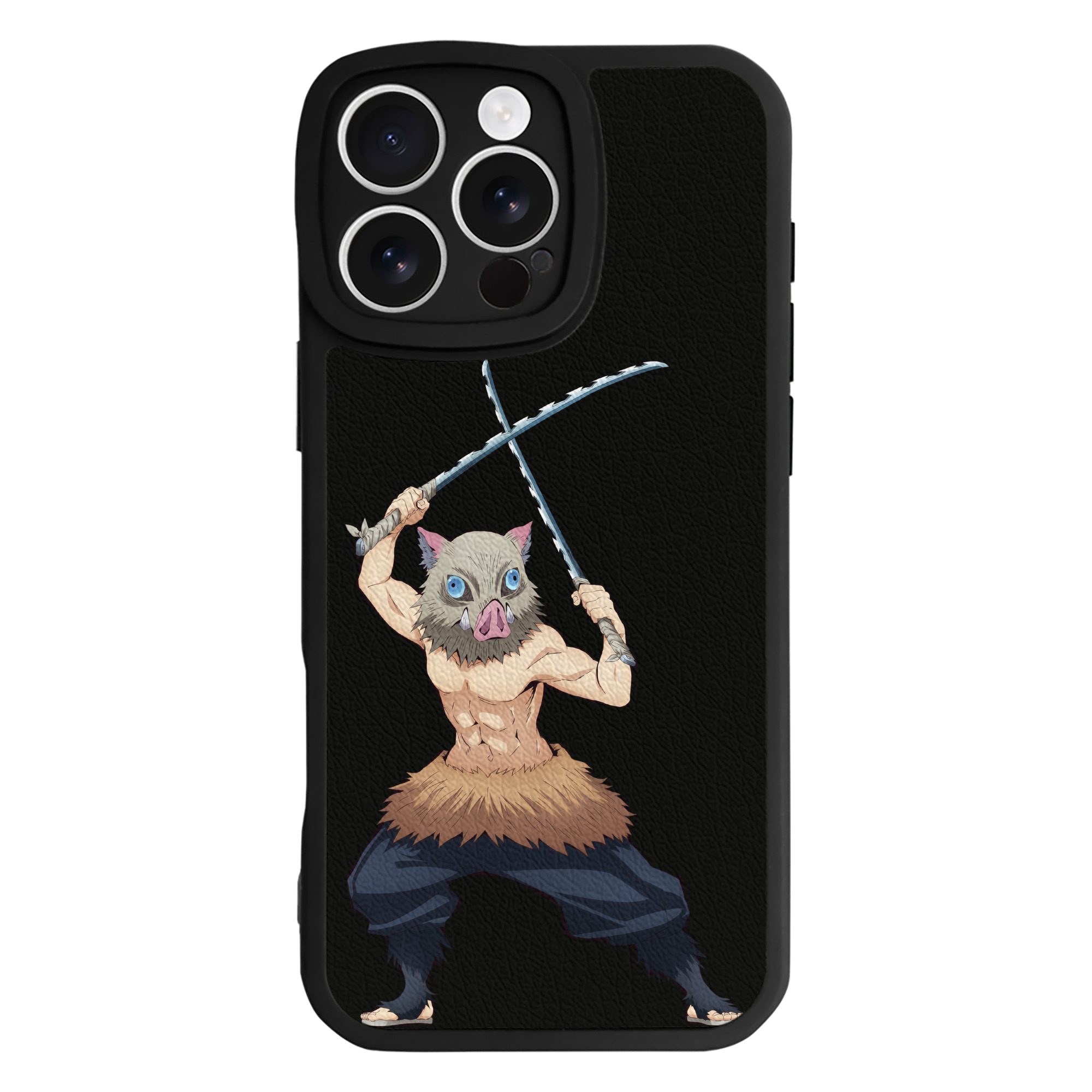 （画像用） 鬼滅の刃（きめつのやいば）嘴平 伊之助／はしびら いのすけ Hashibira Inosuke 【iPhone 16シリーズ対応】シリコンスマホケース（レザー調） 材質：シリコン